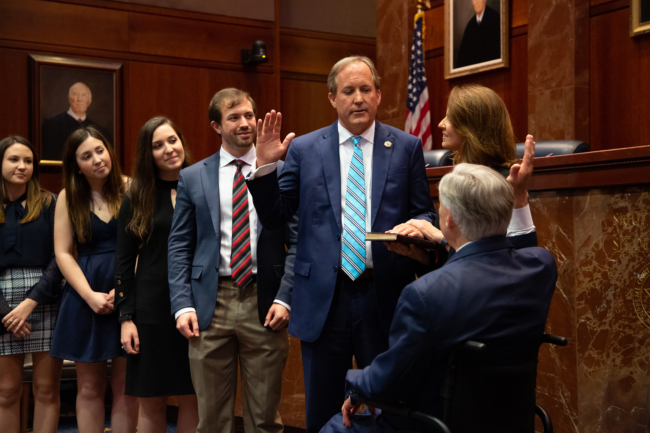 AG Paxton being sworn in