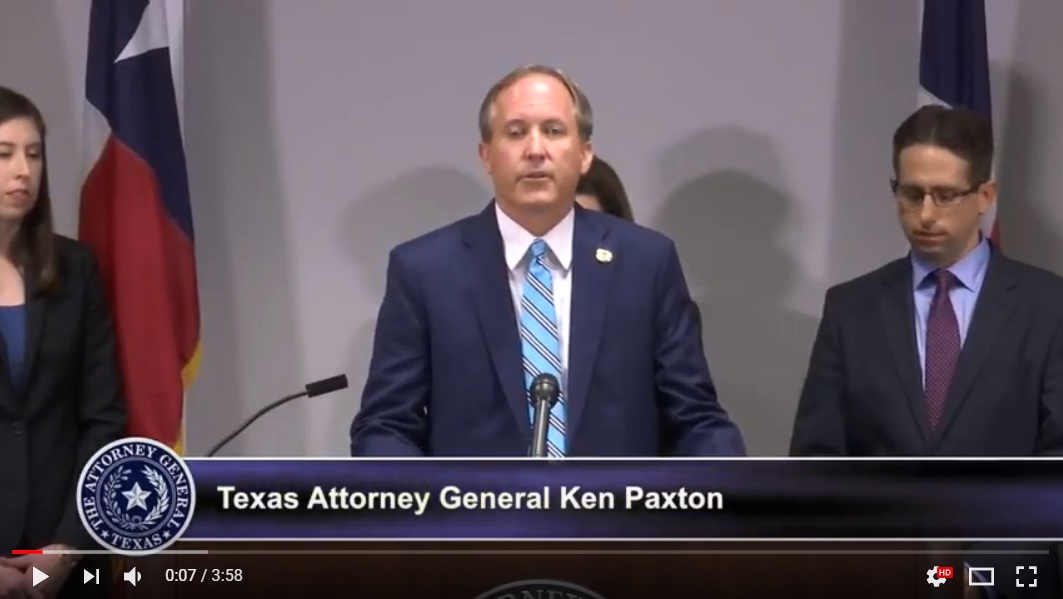 Attorney General Ken Paxton at Press Conference