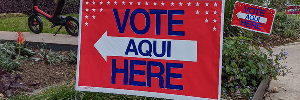 Vote Here sign